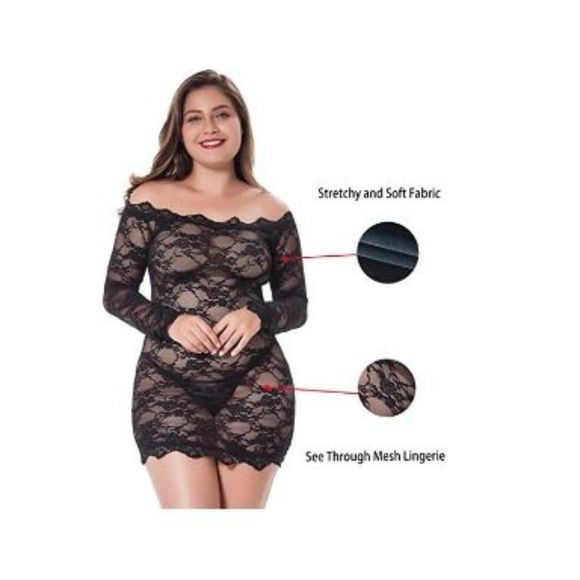 LINGERLOVE Womens Plus Size Sexy Lingerie Bodysuit - Picture 4 of 6